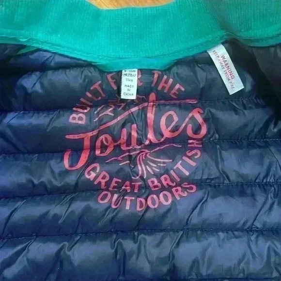 Joules green winter baby puffer coat size 9 - 12 months - Picture 4 of 7